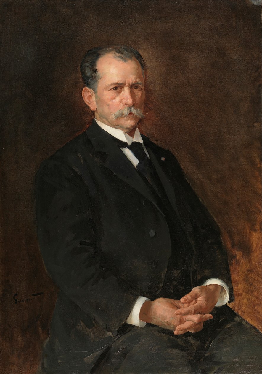 Retrato de Enrique Simonet Baca pai do artista de Enrique Simonet