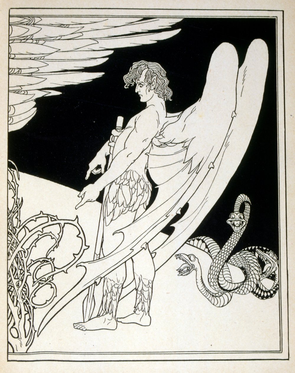 Um Anjo Gigante do livro Judá ilustrado por Efraim Moses Lilien (1874-1925). Lilian é considerado o pai da iconografia sionista, criada no estilo Jugendstil (art nouveau alemão). Ele ilustrou