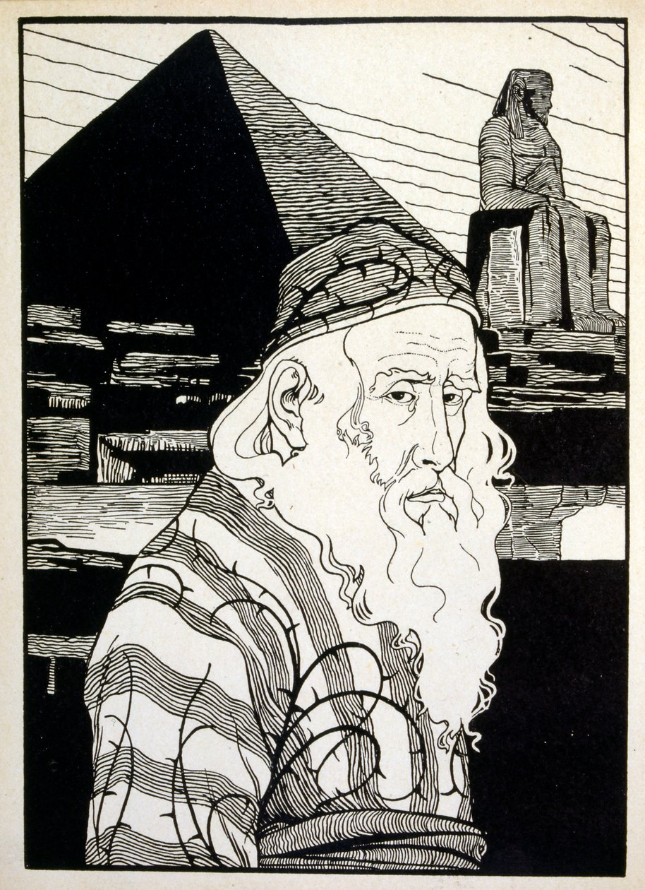 Páscoa, do livro Judá ilustrado por Efraim Moses Lilien (1874-1925). Lilian é considerado o pai da iconografia sionista, criada no estilo Jugendstil (art nouveau alemão). Ele ilustrou