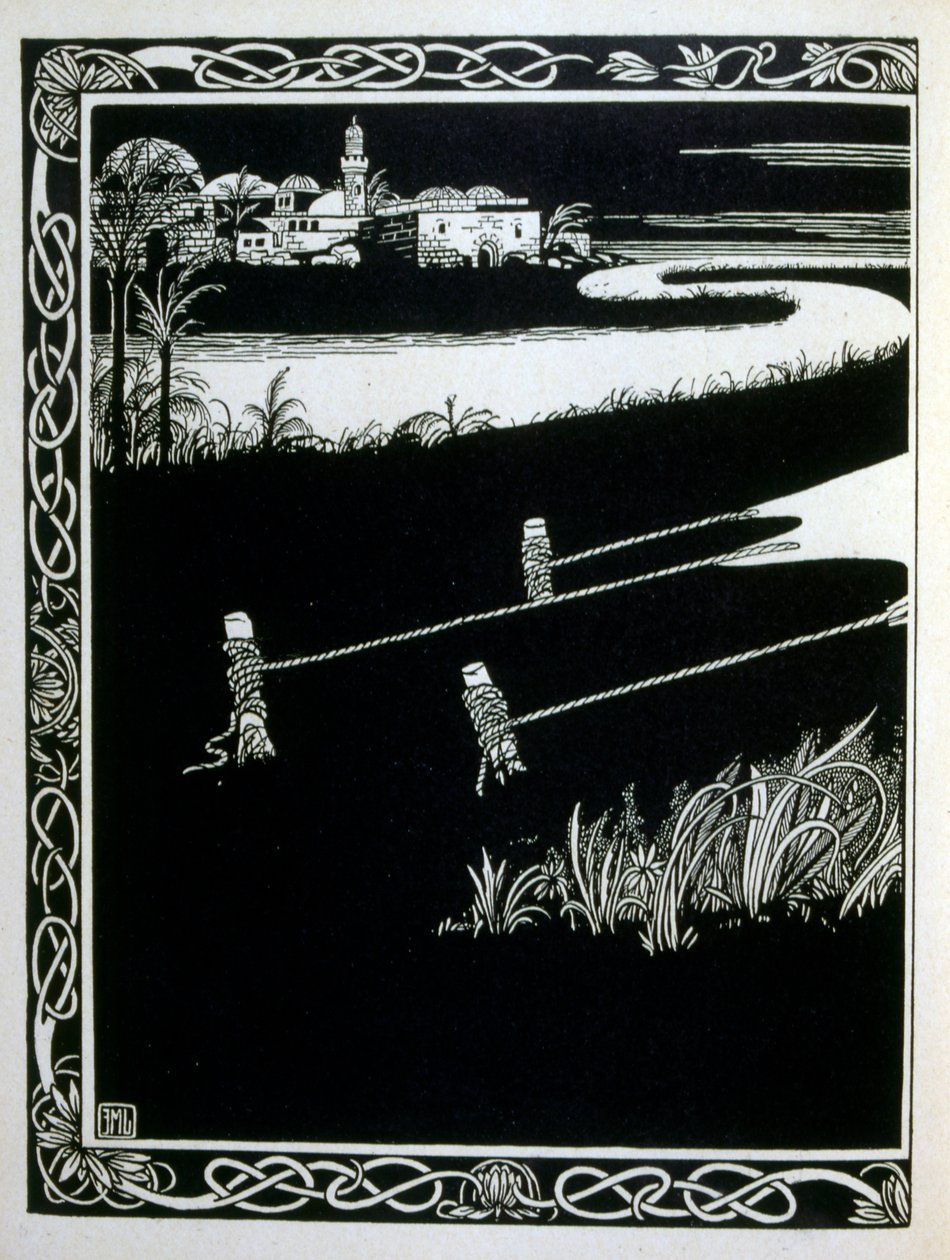 Enak before Gemorrhe (Gomorra), do livro Judá ilustrado por Efraim Moses Lilien (1874-1925). Lilian é considerado o pai da iconografia sionista, criada no estilo Jugendstil (art nouveau alemão). Ele ilustrou
