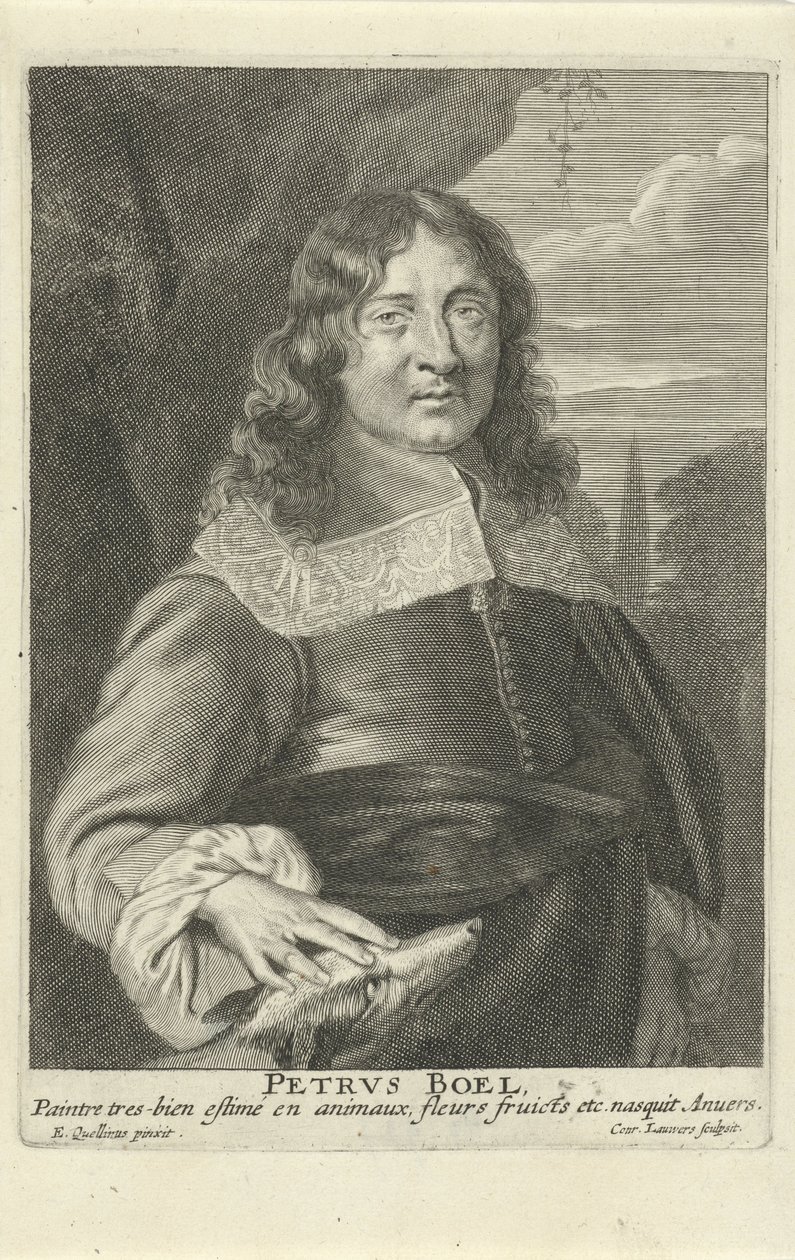 Peeter Boel, gravado por Conrad Lauwers, c.1649-62 (gravura) de Erasmus (after) Quellinus