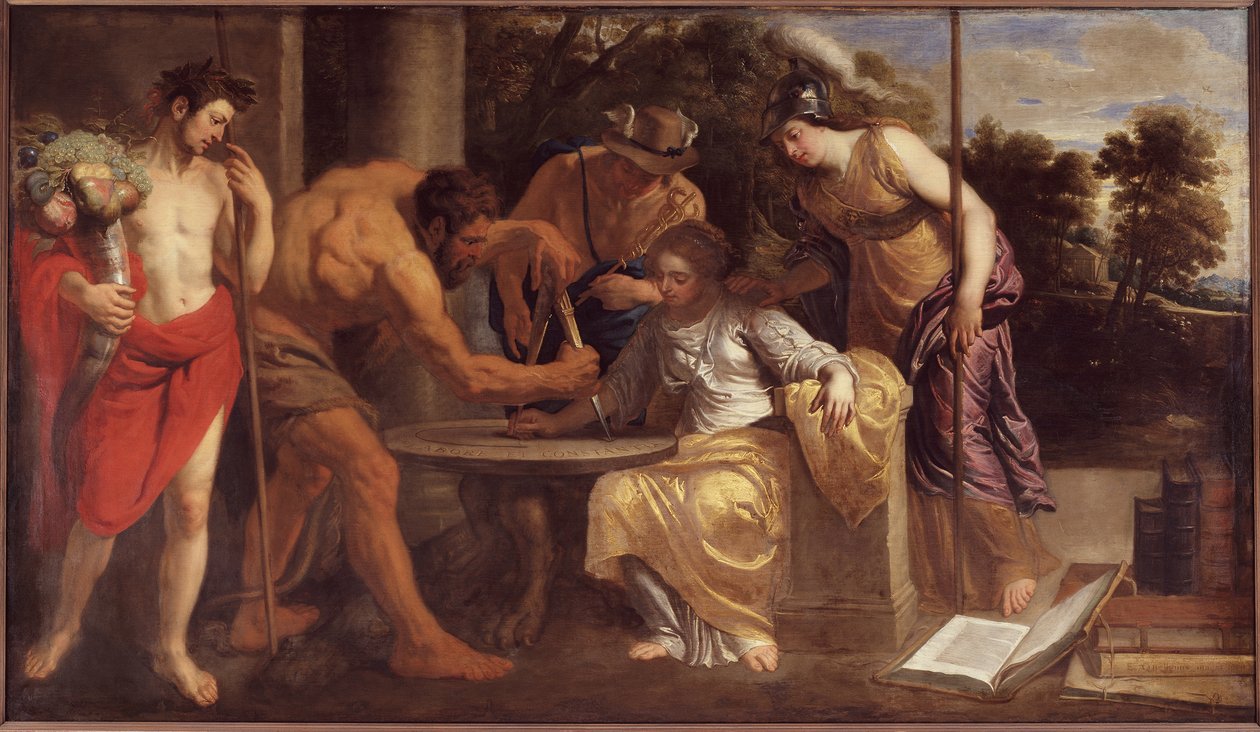 Trabalho e Constantia, 1640 de Erasmus Quellinus the Younger