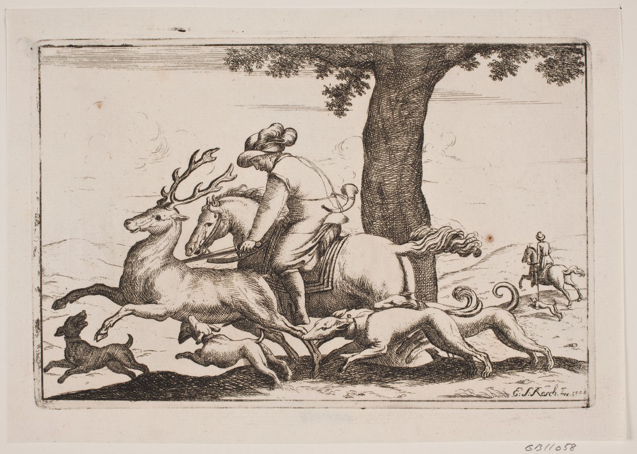 Caça à força de Erasmus Sigismund Resch