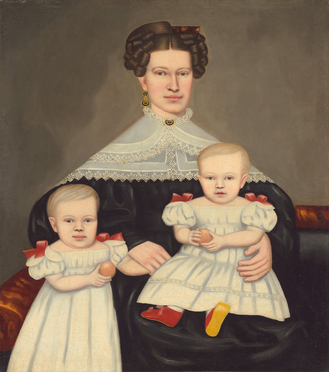 Sra. Paul Smith Palmer e seus gêmeos, 18351838. de Erastus Salisbury Field
