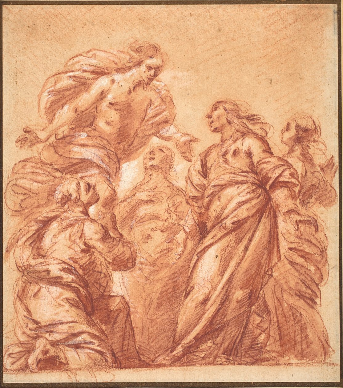 Cristo Aparecendo às Quatro Marias de Ercole Procaccini il Giovane