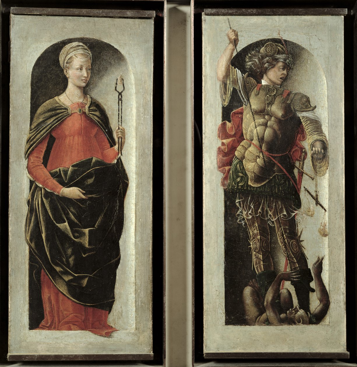 São Apolônia e São Miguel, c.1473 de Ercole de Roberti