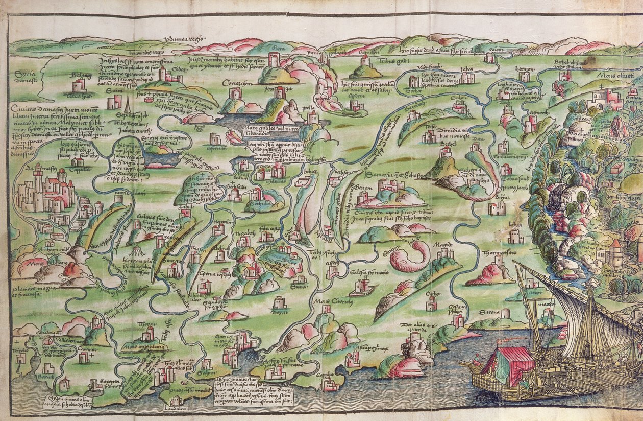 Mapa da cidade de Jerusalém, de 