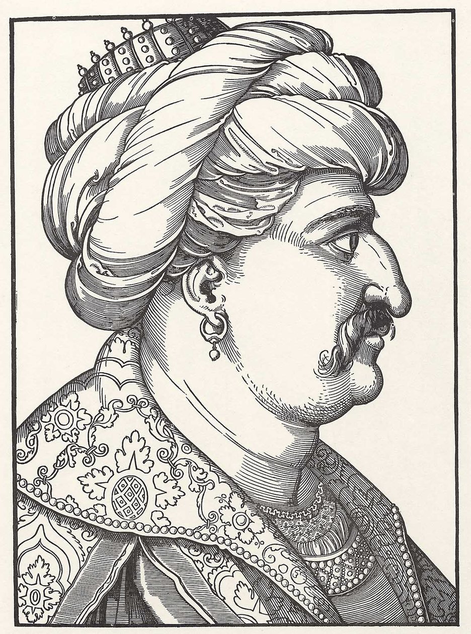 Retrato do Sultão Suleiman I, o Magnífico de Erhard Schon