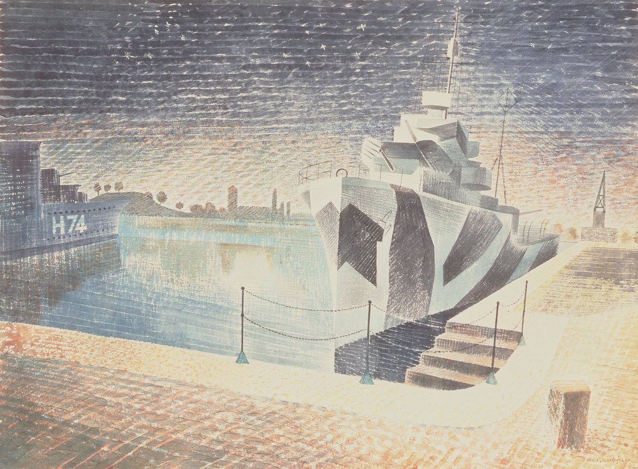Destruidores à noite, c.1942 de Eric Ravilious