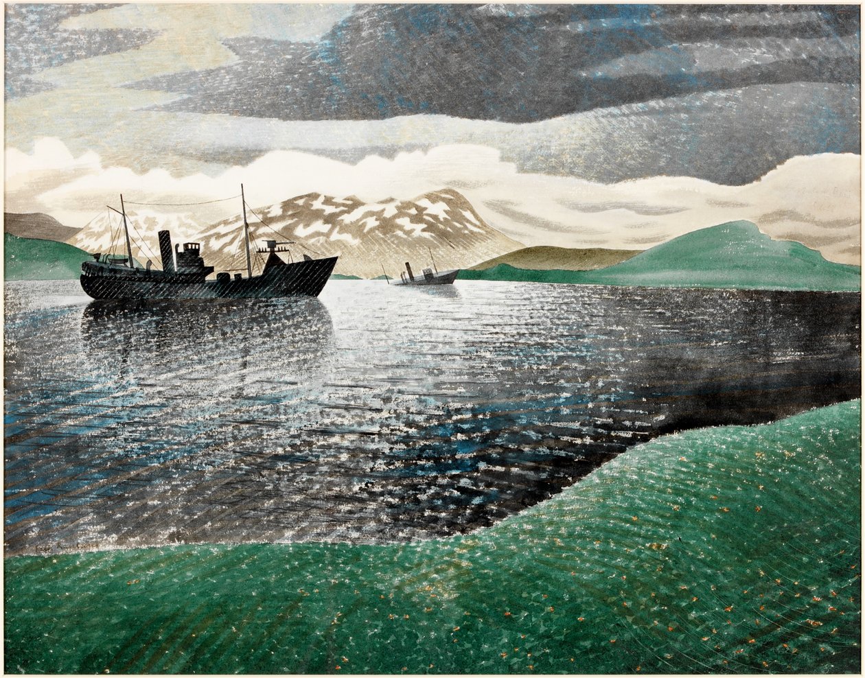 Noruega, 1940 (wc com guache sobre papel) de Eric Ravilious