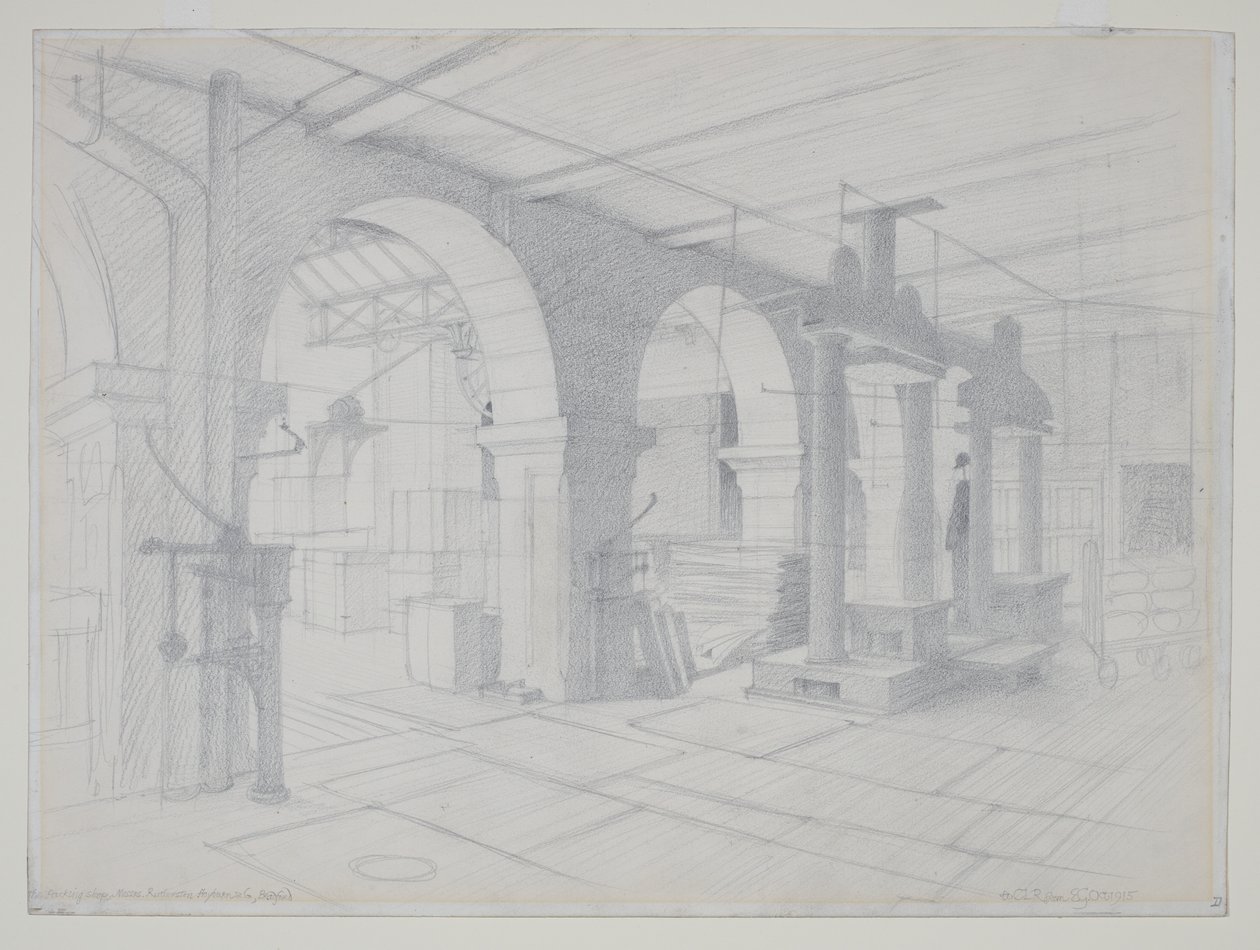 Uma loja de embalagens, Bradford de Eric Gill