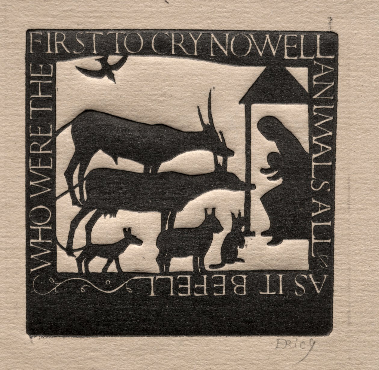Animals All: Quem foram os primeiros a chorar Nowell? de Eric Gill