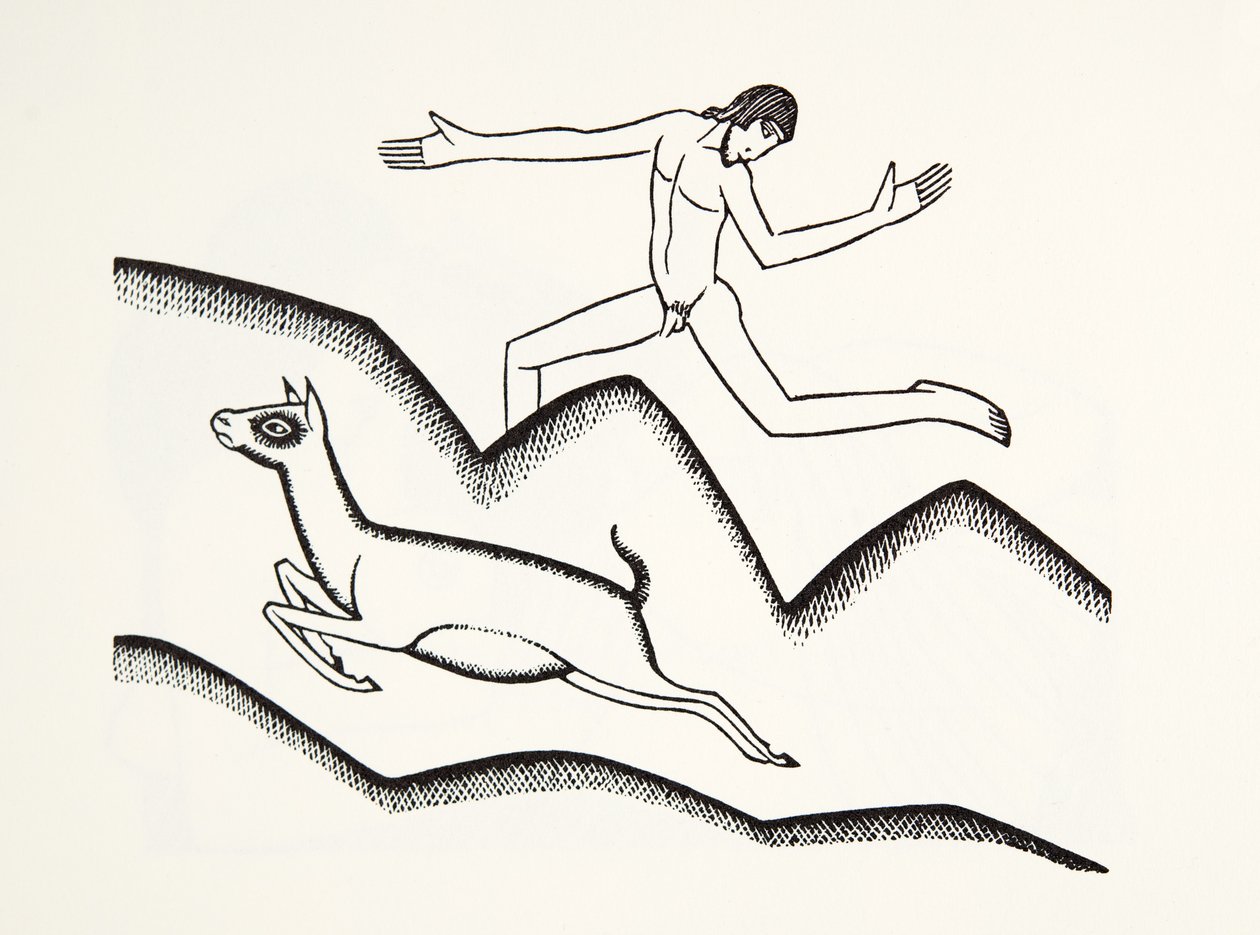 Saltar sobre as montanhas de Eric Gill