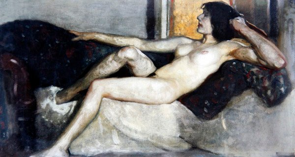 Estudo para Beauty Luxuriant, c.1919 (óleo sobre tela) (ver 468039) de Eric Harald Macbeth Robertson