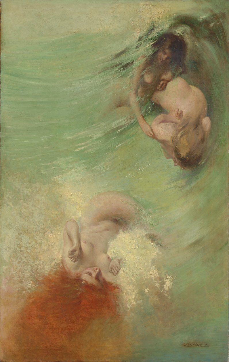 Sereias e ninfas do mar (óleo sobre tela) de Eric Pape