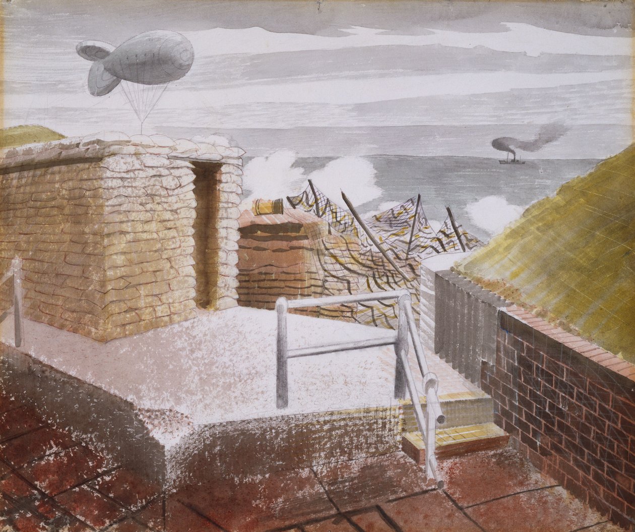 Defesas costeiras, outubro de 1941 de Eric Ravilious