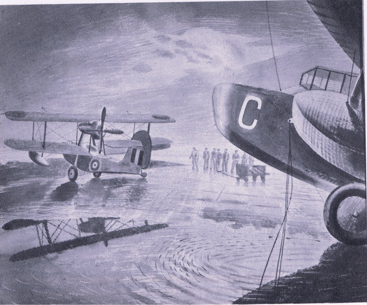 Manhã em desfile, da British Adventure publicado por Collins, 1947 de Eric Ravilious
