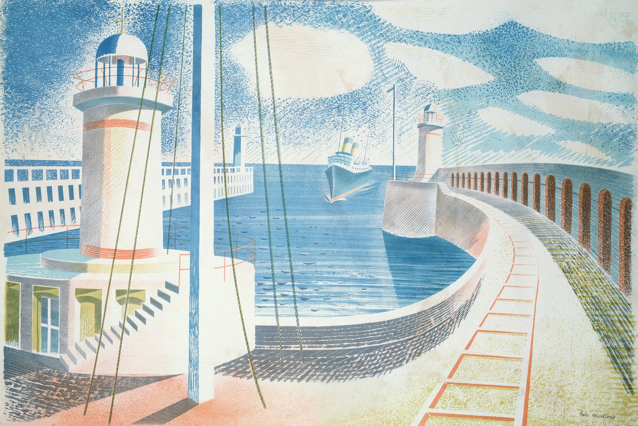 Porto de Newhaven de Eric Ravilious