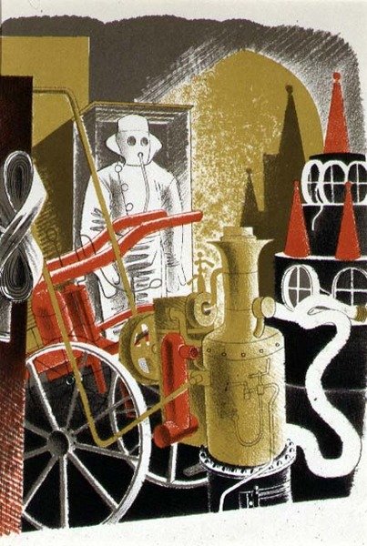 The Fire Engineer, impresso pela Curwen Press, de 