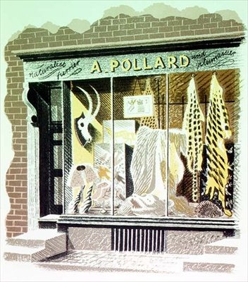 The Furrier, impresso pela Curwen Press, de High Street, por JM Richards, publicado pela Country Life, 1938 (conjunto de 24) de Eric Ravilious
