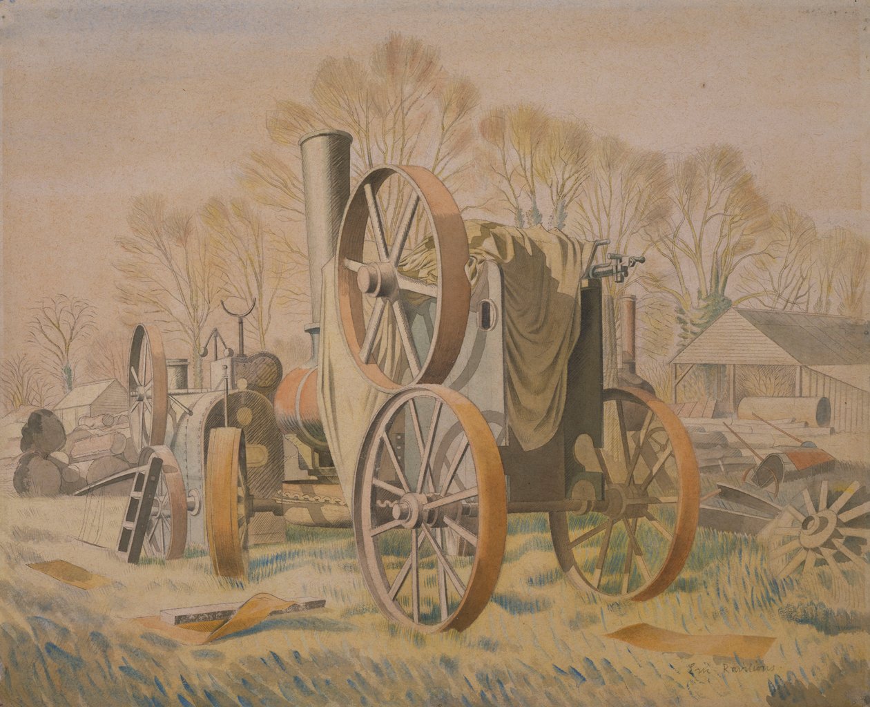 O Trator, 1933 de Eric Ravilious