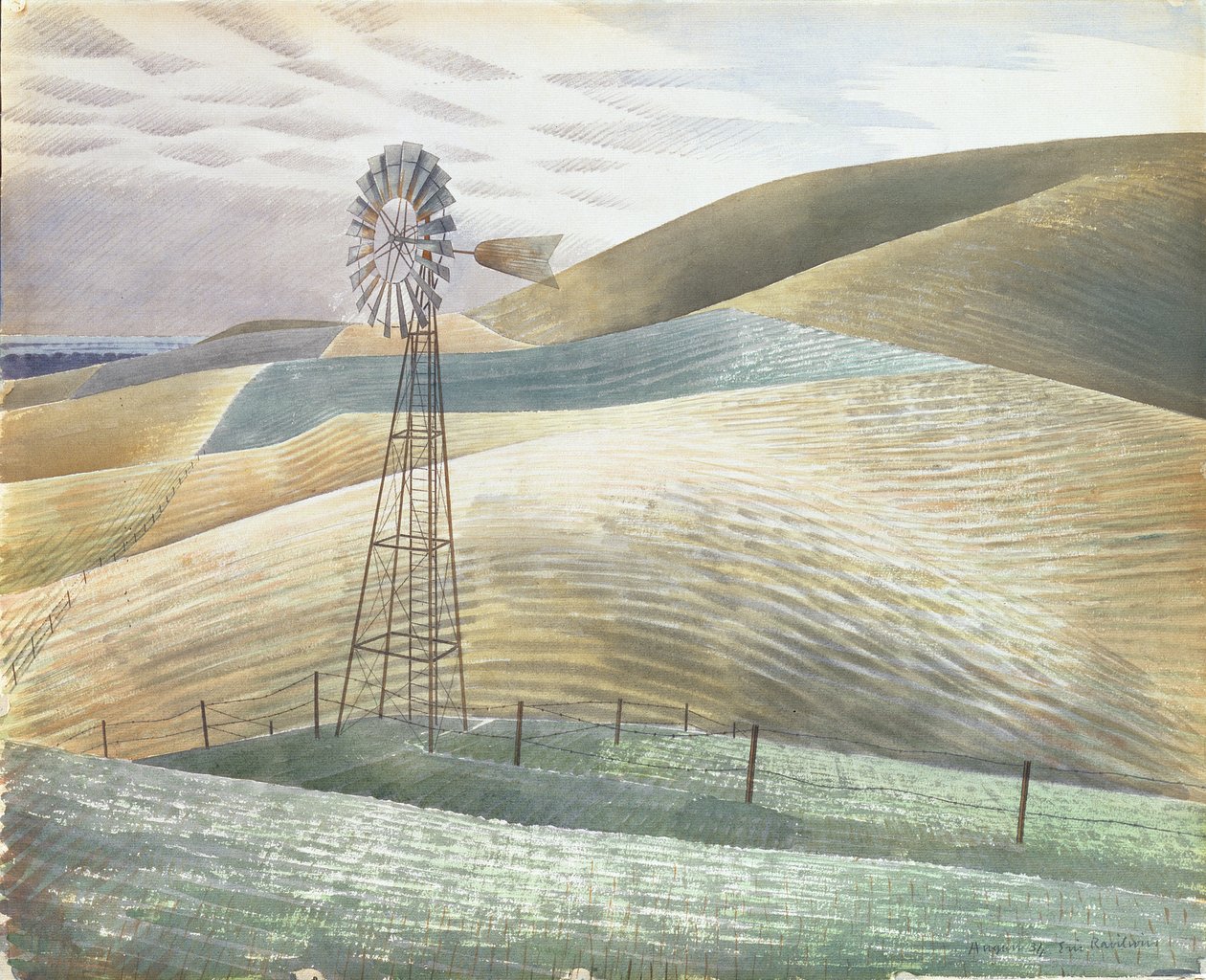 Moinho de Vento, 1934 de Eric Ravilious