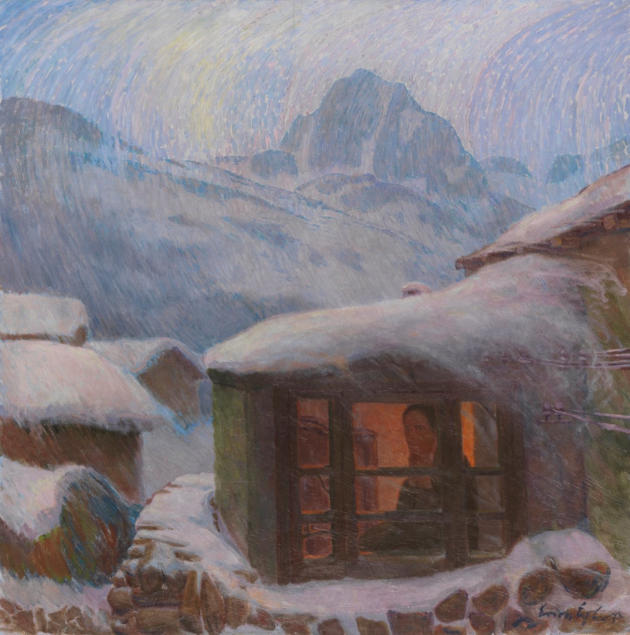Solidão Chuva congelante, c. 1900. de Erich Erler