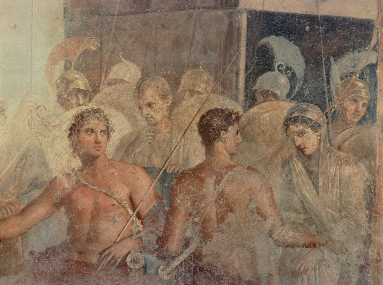 Aquiles devolve Briseida a Agamémnon de Erich Lessing