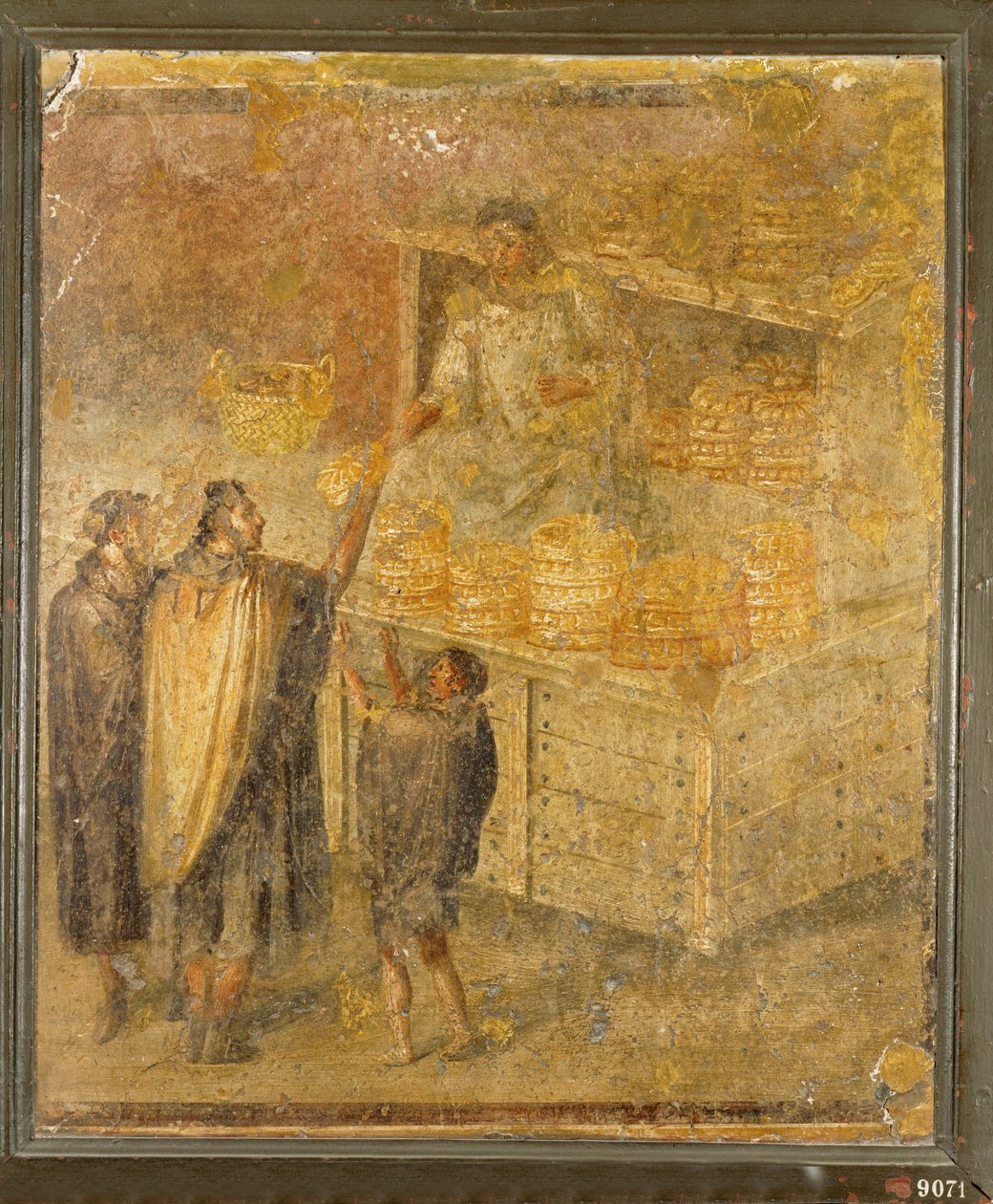 Barraca de padeiro com pão fresco e bolos de Erich Lessing