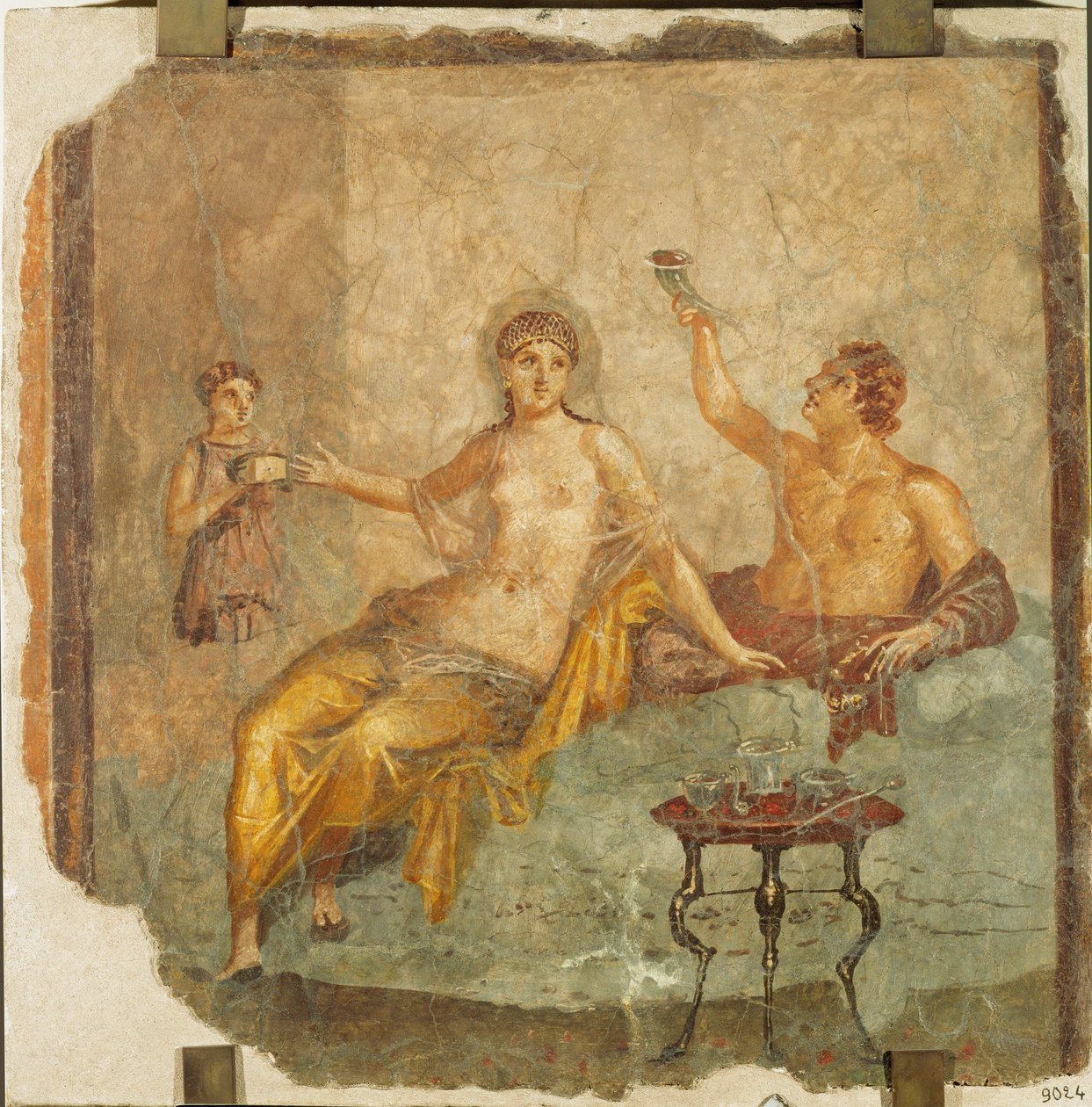 Cena de um banquete: um jovem e uma cortesã de Erich Lessing