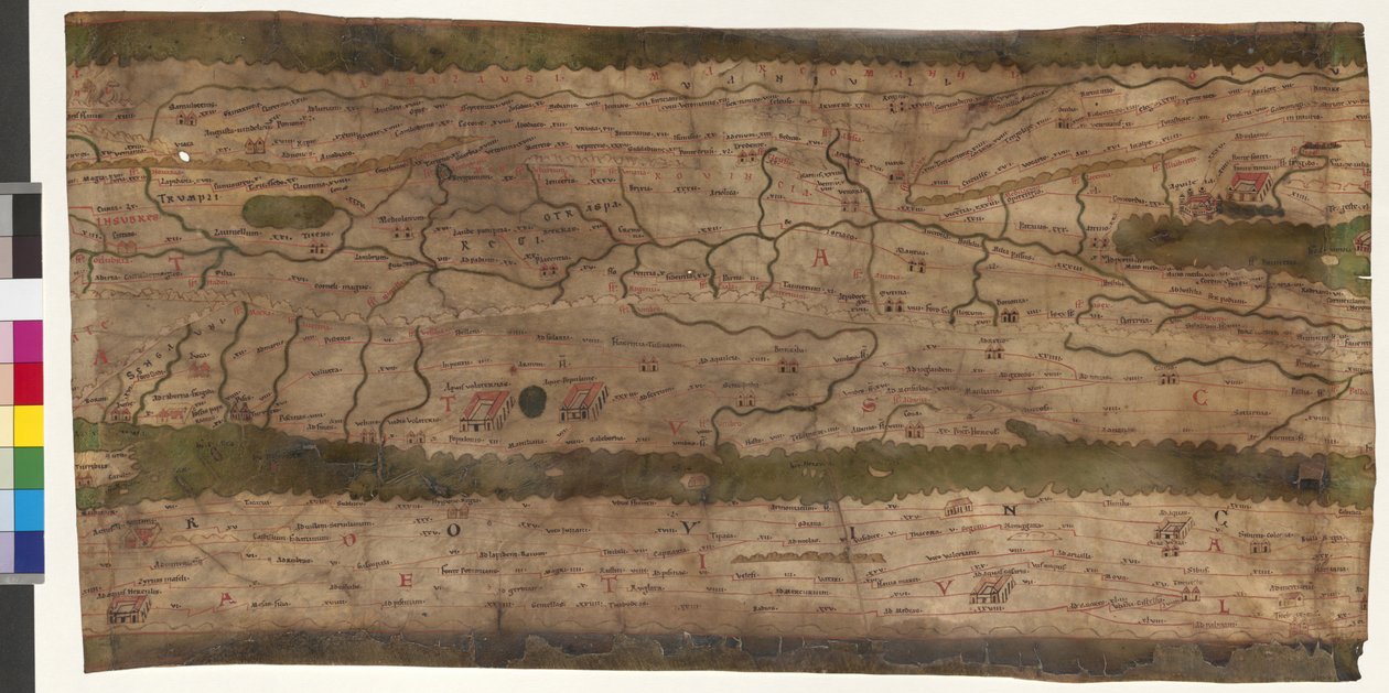 Baviera e Áustria (províncias Raetia e Noricum), Alta Itália, parte da Jugoslávia; Argélia e Tunísia em África. de Erich Lessing