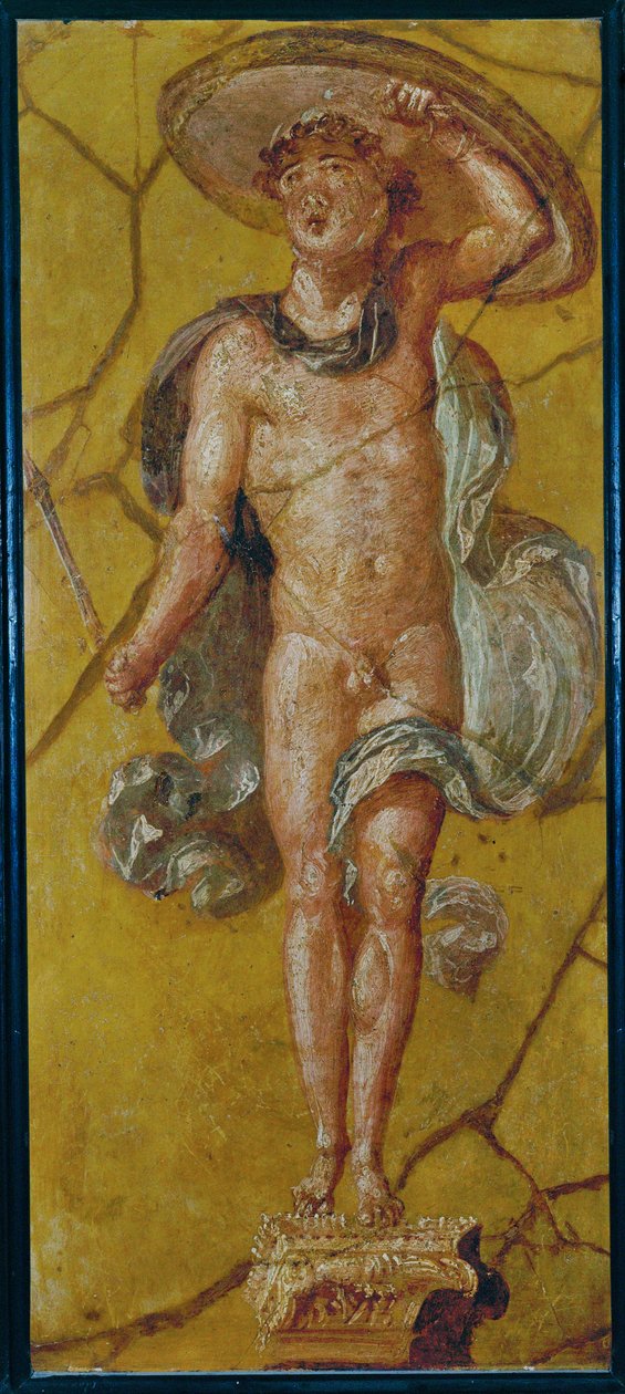 Carregador de flores, Pompeia, Itália (fresco) de Erich Lessing