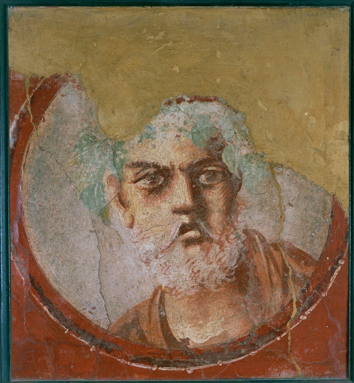 Medalhão com o retrato de um homem idoso, provavelmente um poeta de Erich Lessing