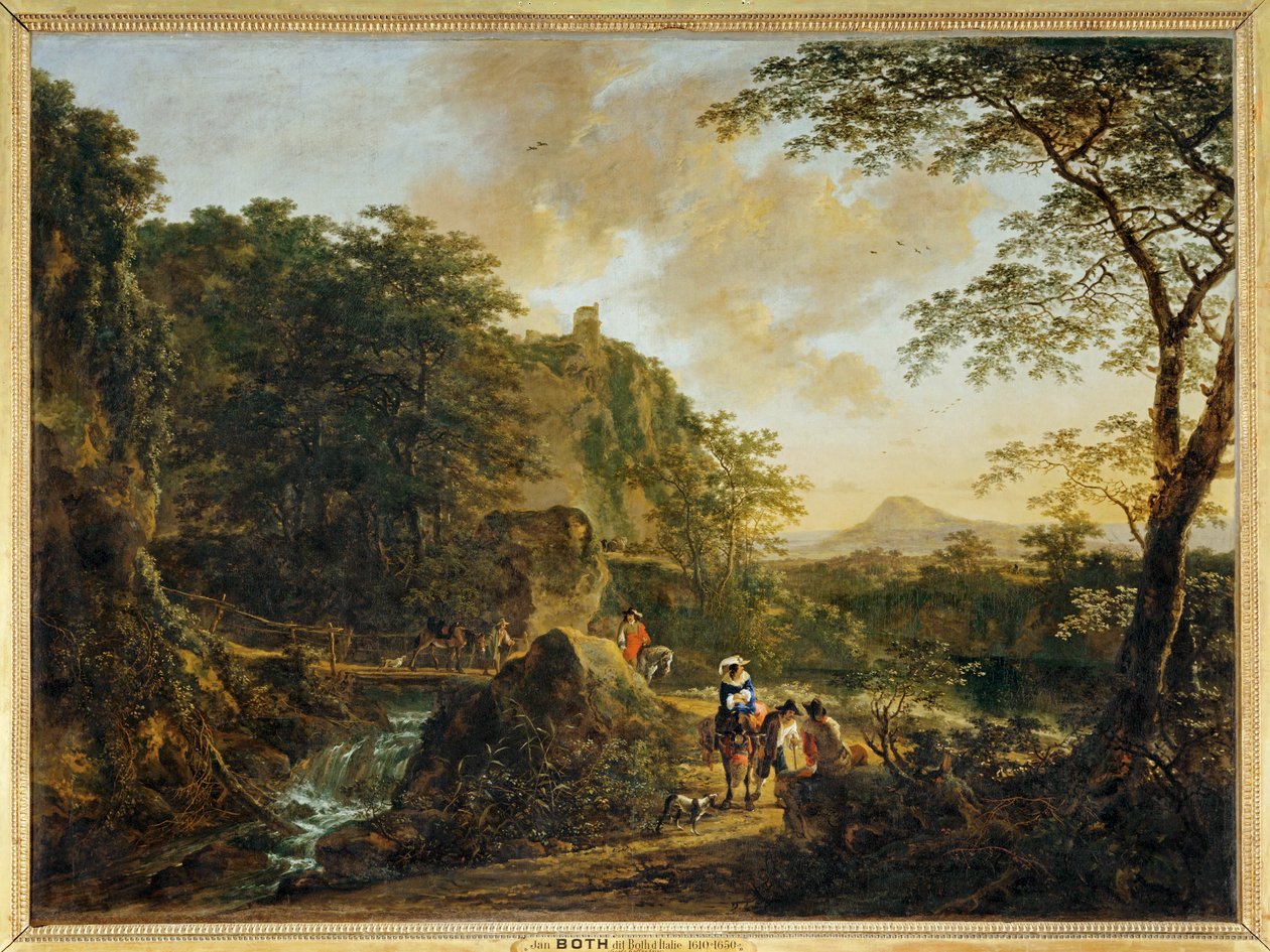 Paisagem com viajantes ... de Erich Lessing