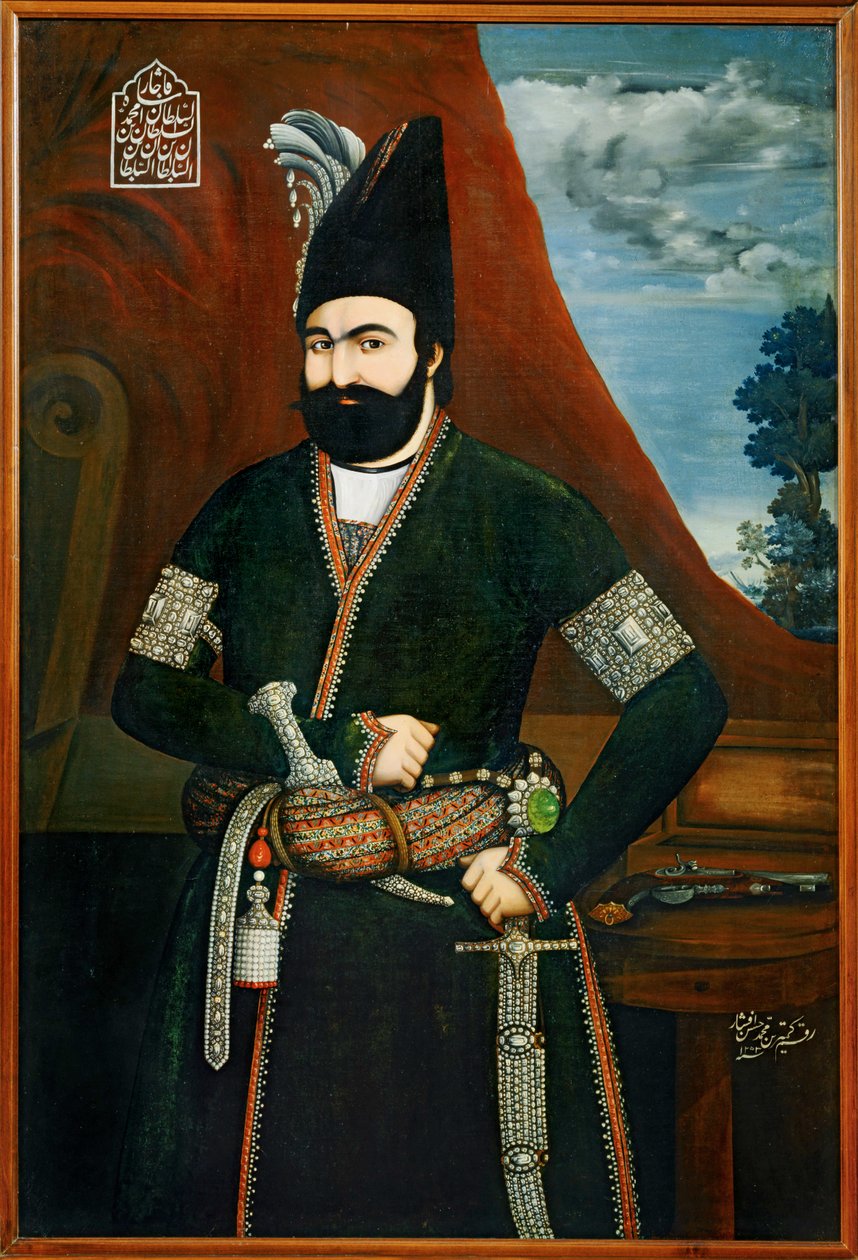 Retrato de Muhammad Shah Qajar, rei da Pérsia ... de Erich Lessing