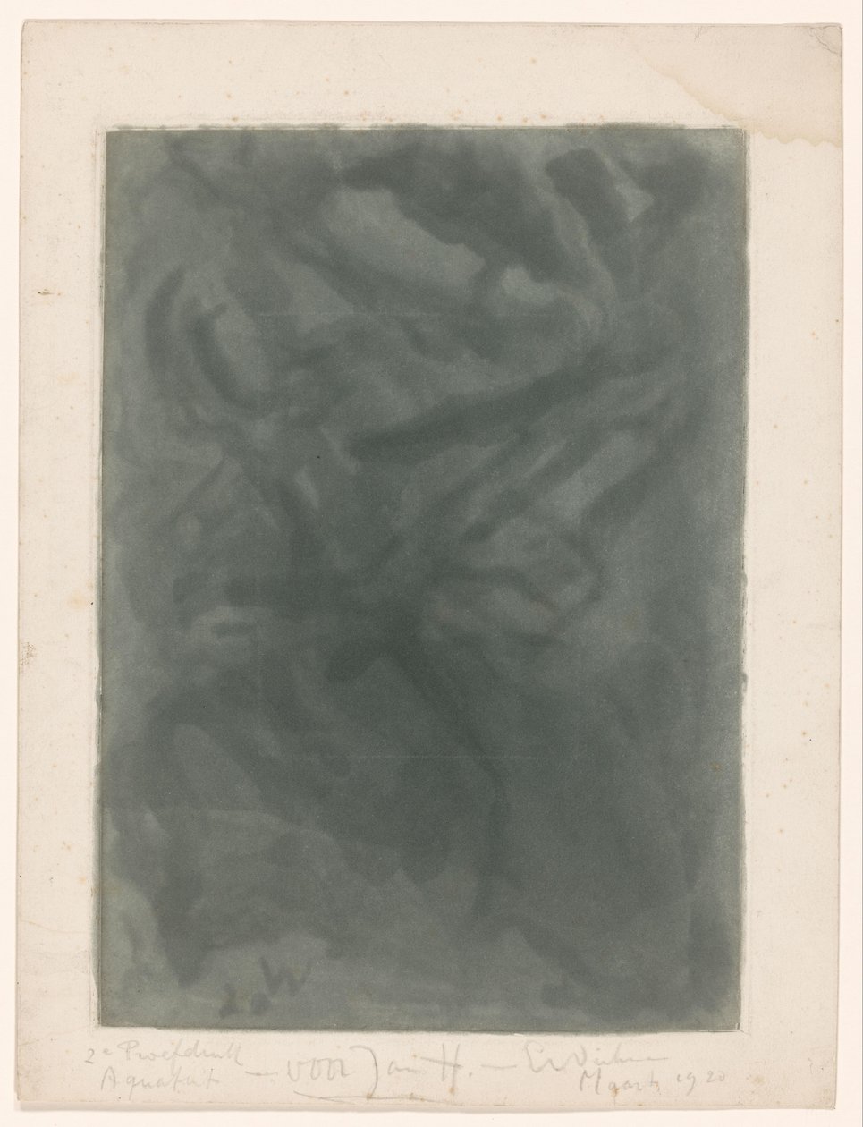 Abstractie compositie de Erich Wichmann (signed by artist)