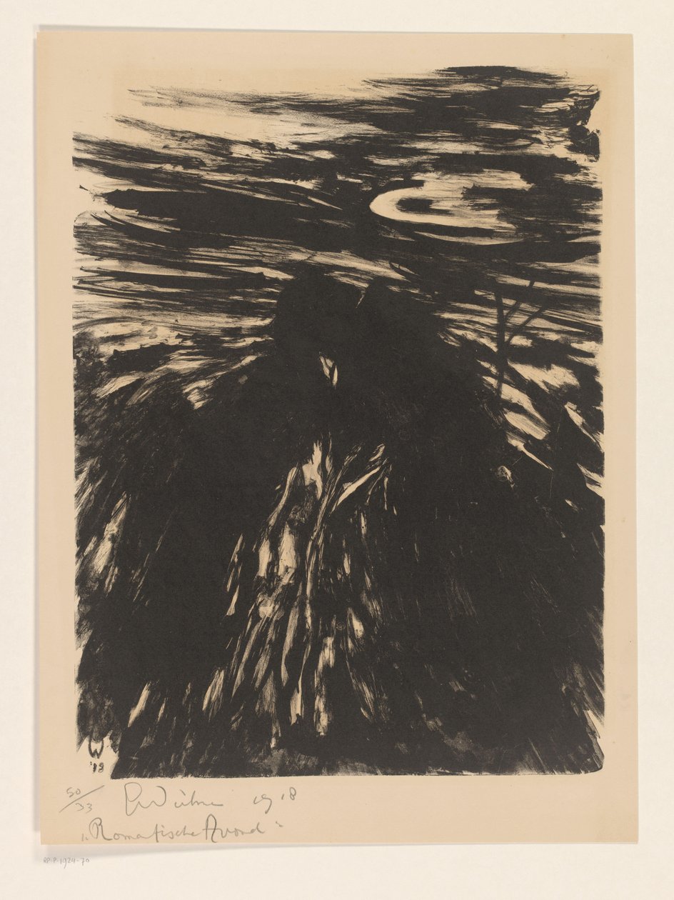 Noite romântica (título original no objeto) de Erich Wichmann (signed by artist)