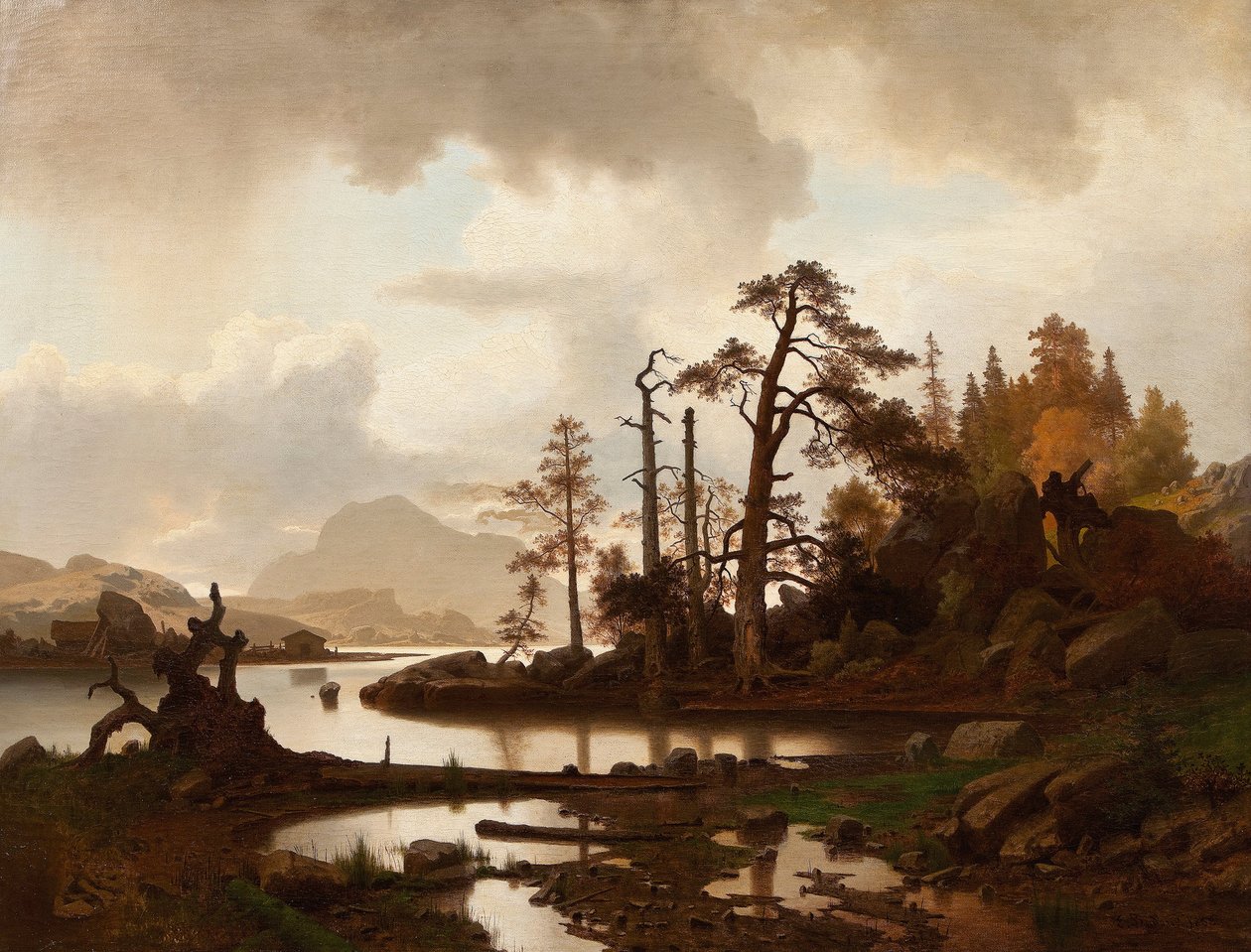 Norueguês: floresta, paisagem, com, lago floresta, paisagem, com, lago de Erik Bodom