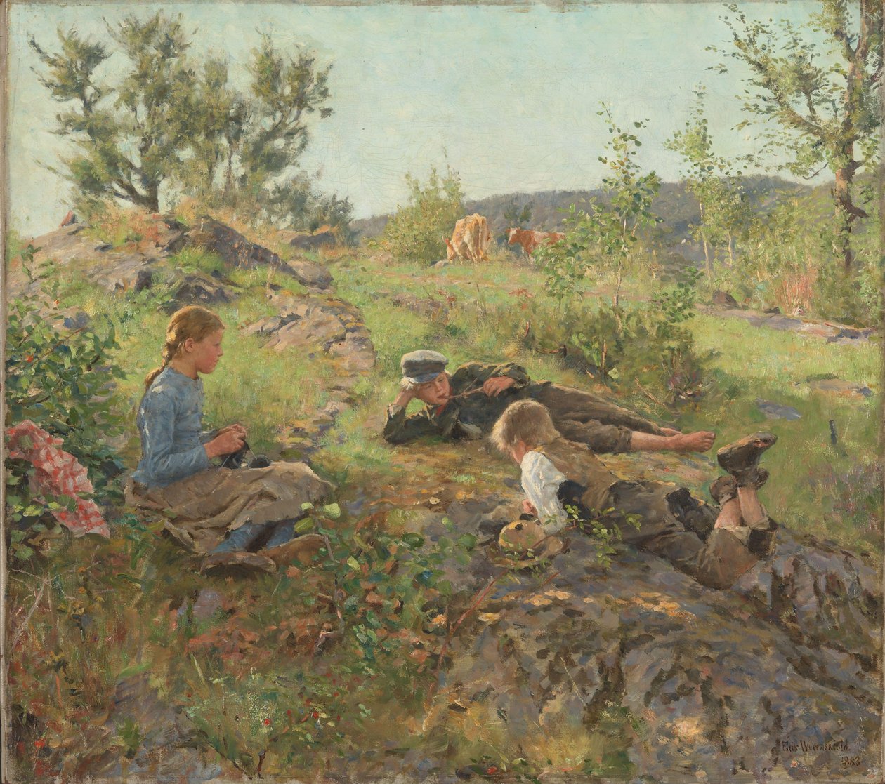 Pastores, Tatoy, 1883 de Erik Theodor Werenskiold