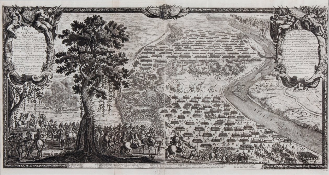 A Batalha de Varsóvia em julho de 1656 de Erik Dahlbergh