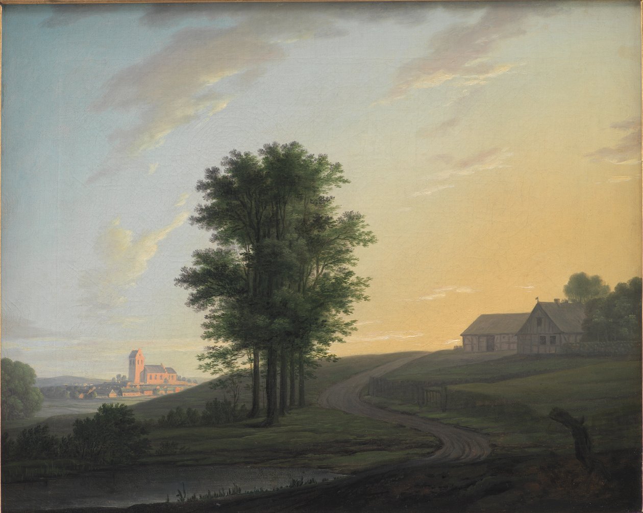 Paisagem noturna perto de Gentofte, ao norte de Copenhague de Erik Pauelsen