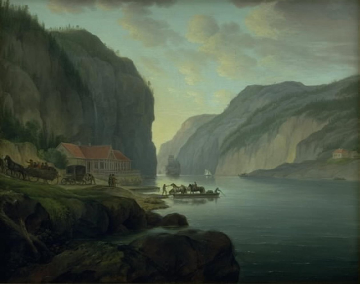 Svinesund perto de Frederikshald na Noruega de Erik Pauelsen