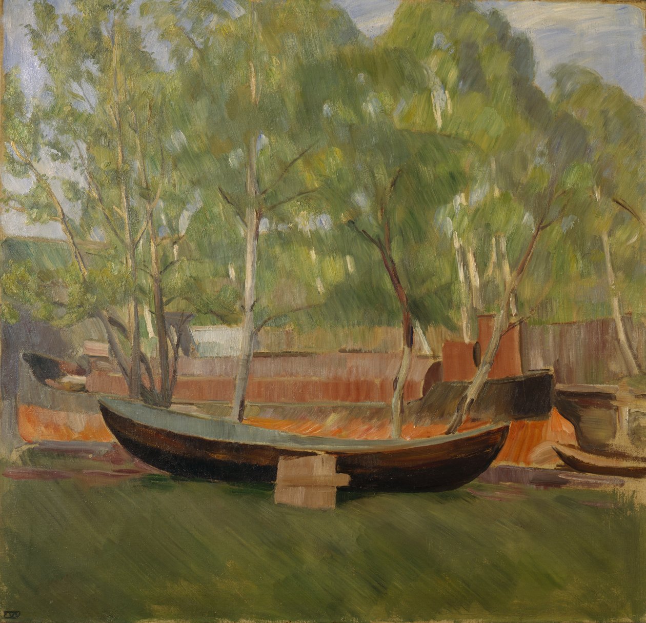 Barco em terra de Erik Theodor Werenskiold