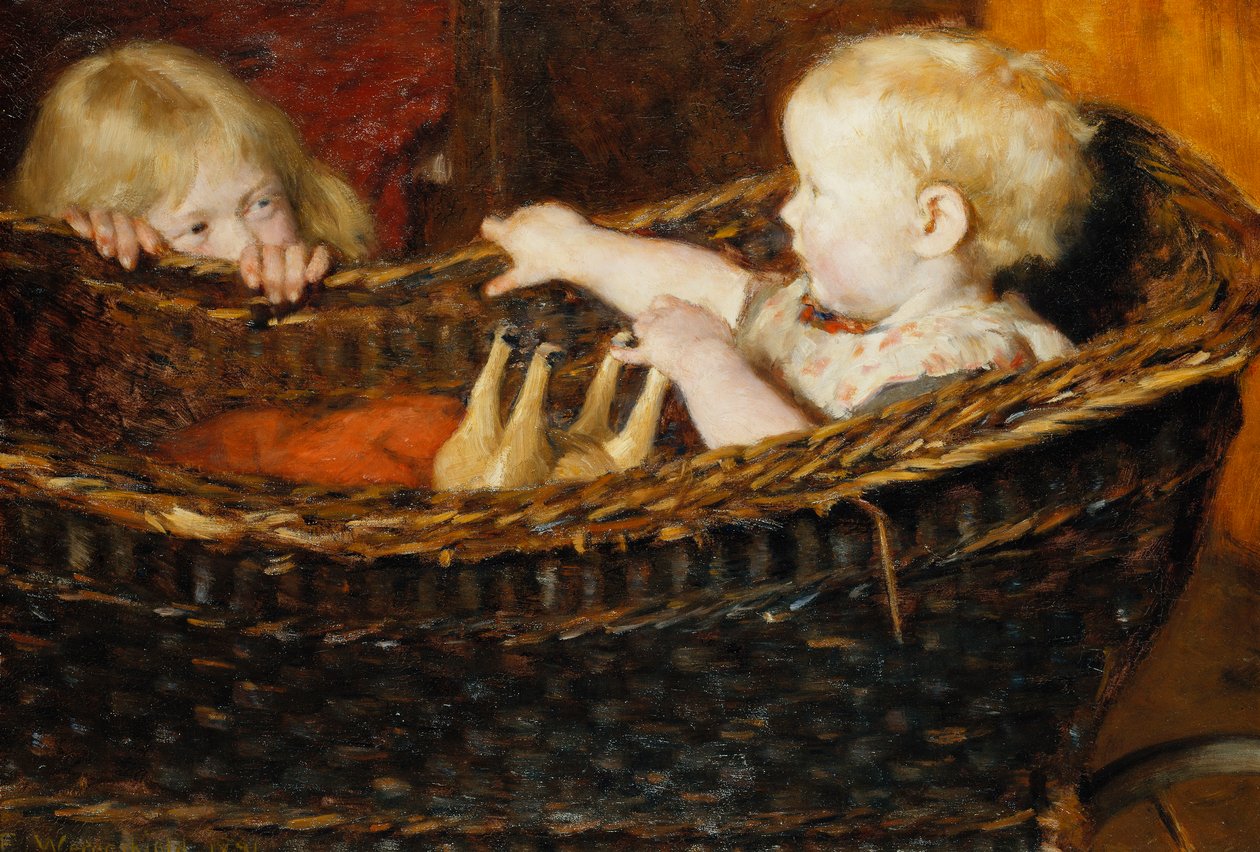 Crianças brincando de Erik Theodor Werenskiold