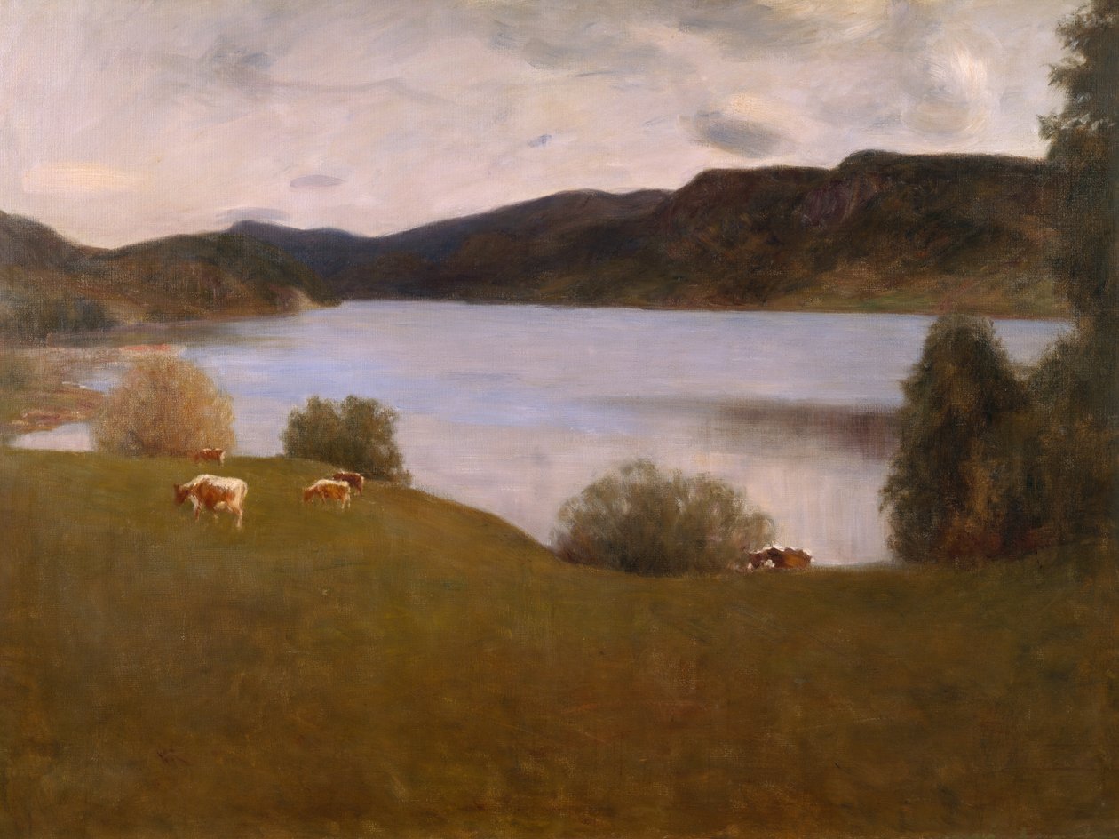 Paisagem nocturna de Kviteseid de Erik Theodor Werenskiold