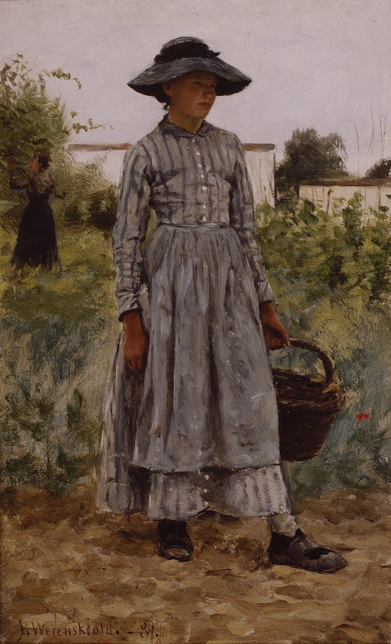 Rapariga com cesto de Erik Theodor Werenskiold