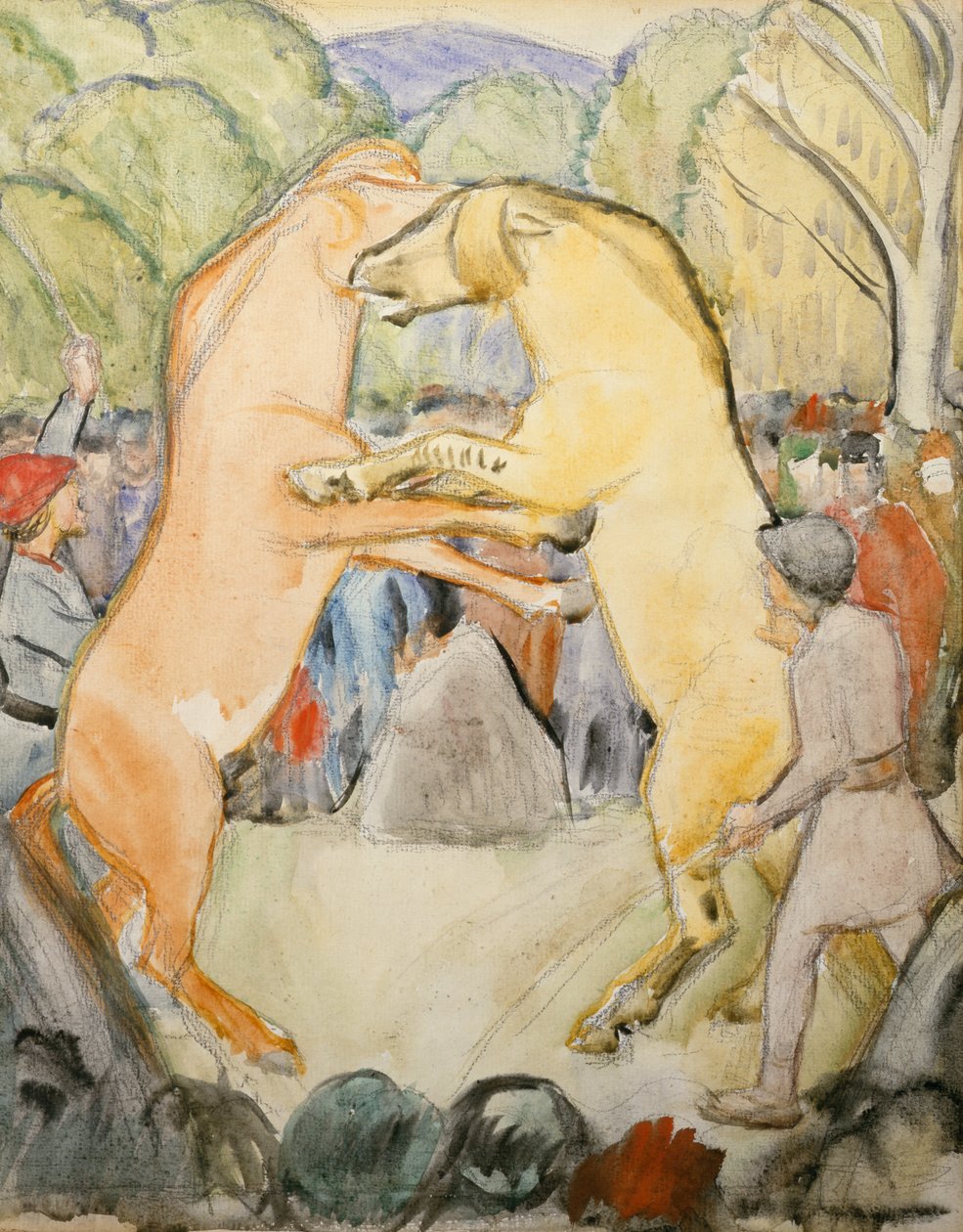 Luta de cavalos de Erik Theodor Werenskiold