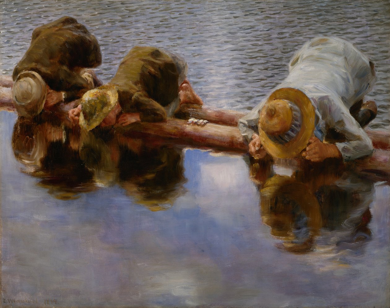 Olhando para a água de Erik Theodor Werenskiold