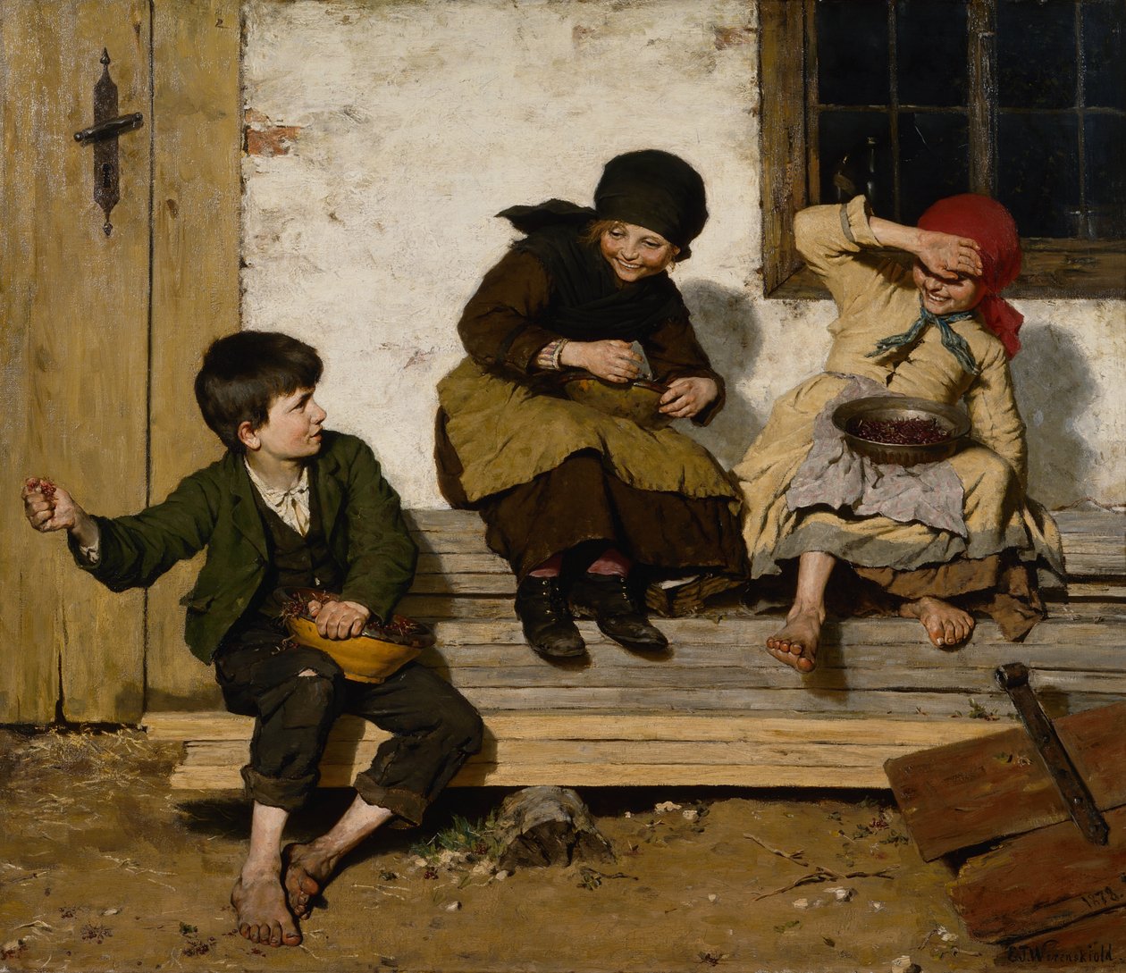 Crianças brincando de Erik Theodor Werenskiold