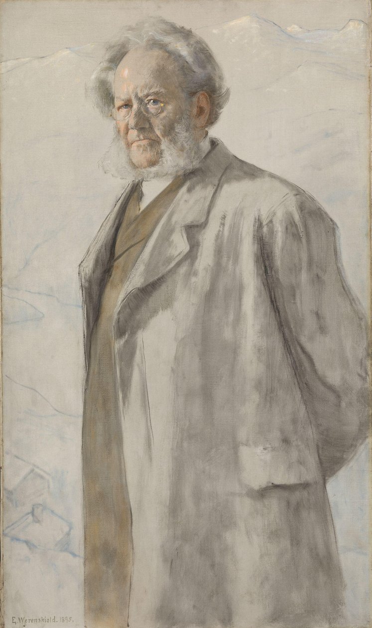 Retrato de Henrik Ibsen, 1895 de Erik Theodor Werenskiold